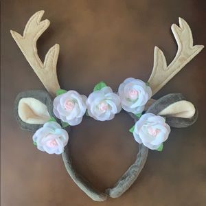 Deer Costume Antlers, dress, leg warmers